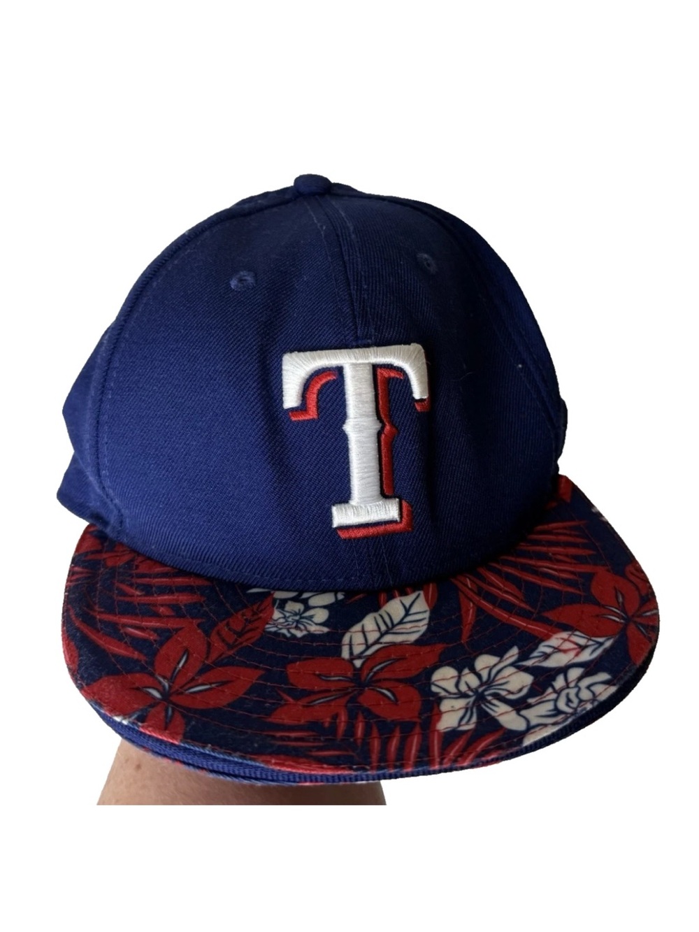 Texas Rangers MLB New Era 59Fifty Fitted Cap Size 7.5 Hawaiian Tropical Unisex